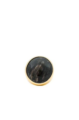 SOKO Wazi Horn Statement Ring in Gold & Black from Revolve.com | Revolve Clothing (Global)