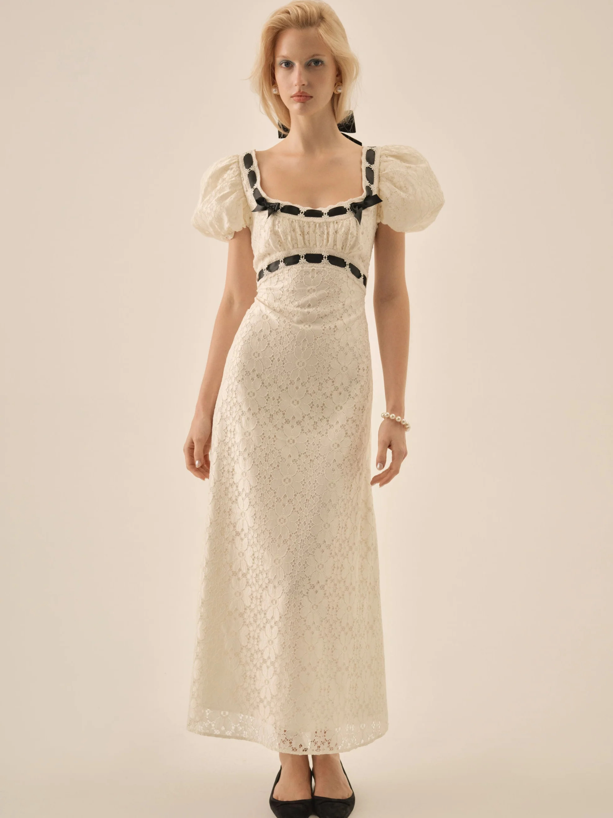 Creampuff Lace Maxi Dress | For Love & Lemons