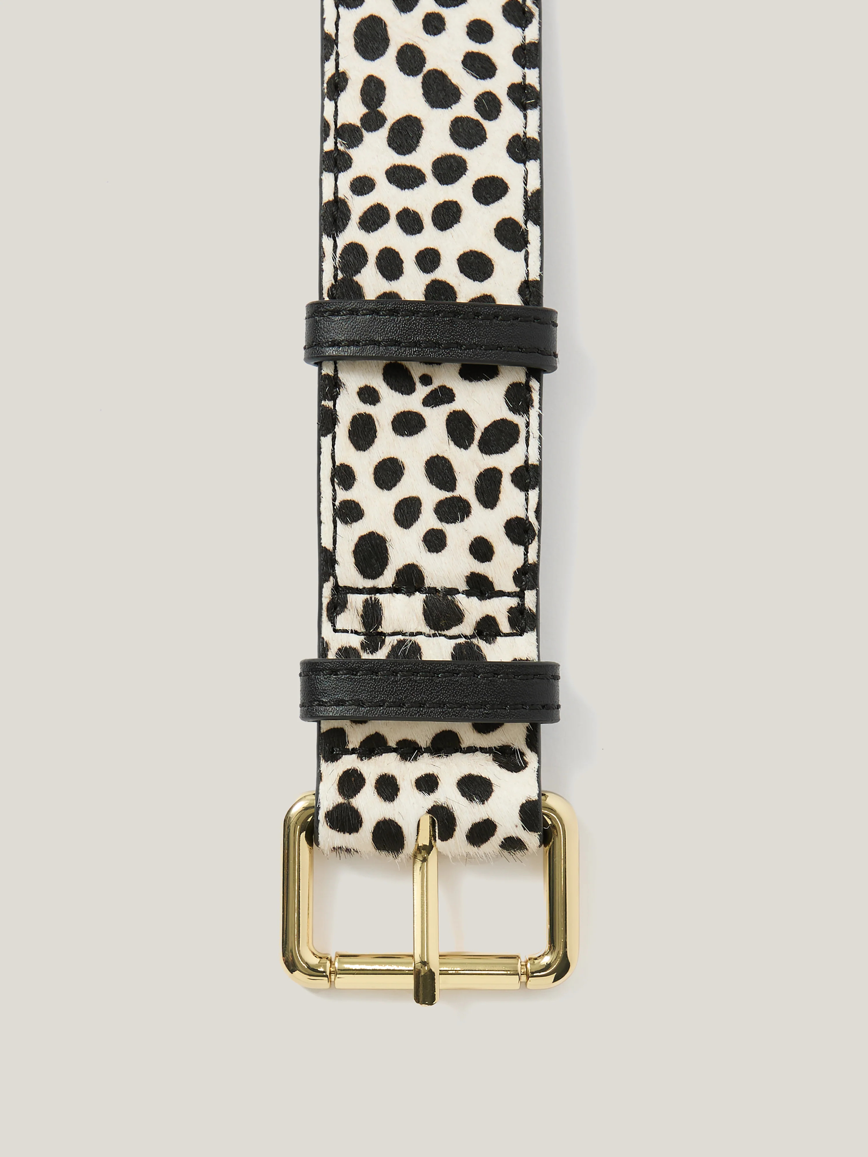 Polka Dot Calf Hair Belt | Monochrome | Jigsaw (UK)