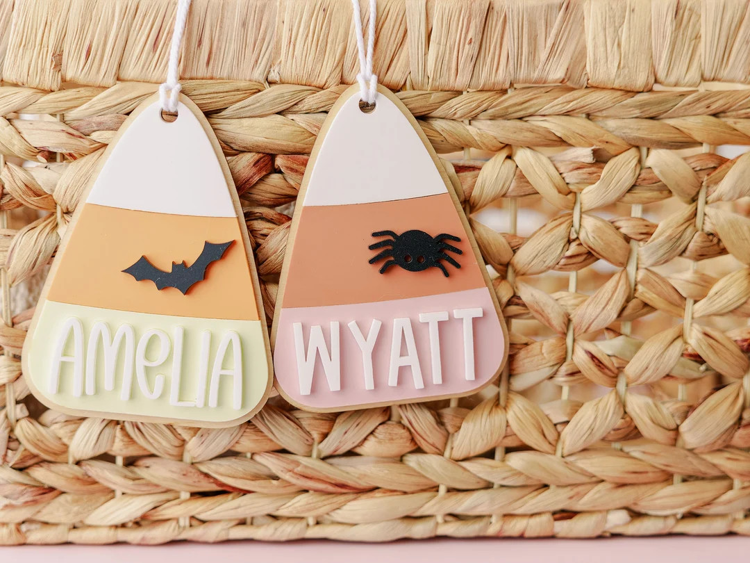Boo Basket Tag, Halloween Basket Tag, Acrylic 3D Candy Corn Tag, Personalized Boo Basket Tag, Cus... | Etsy (US)