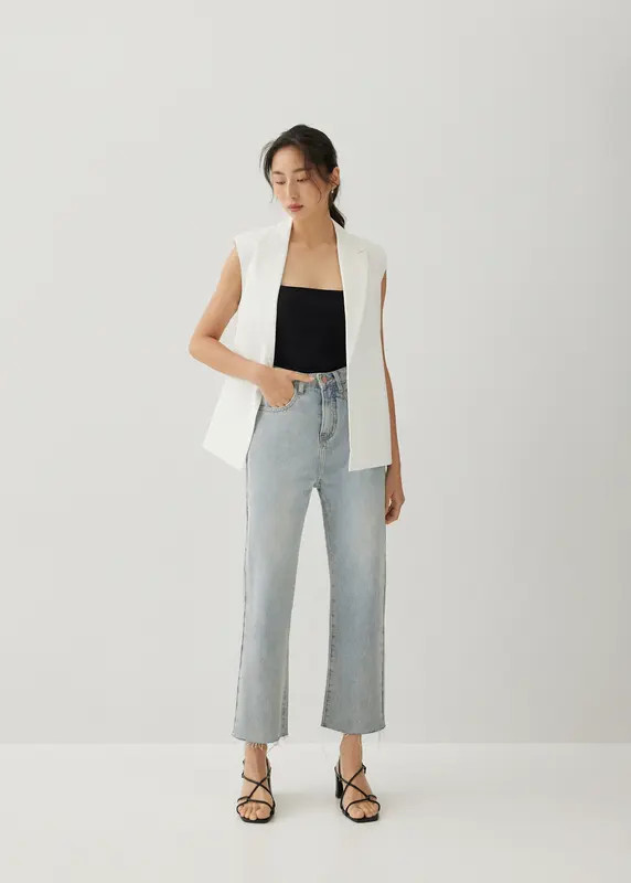 Zaldie Shoulder Padded Tailored Vest | Love, Bonito USA