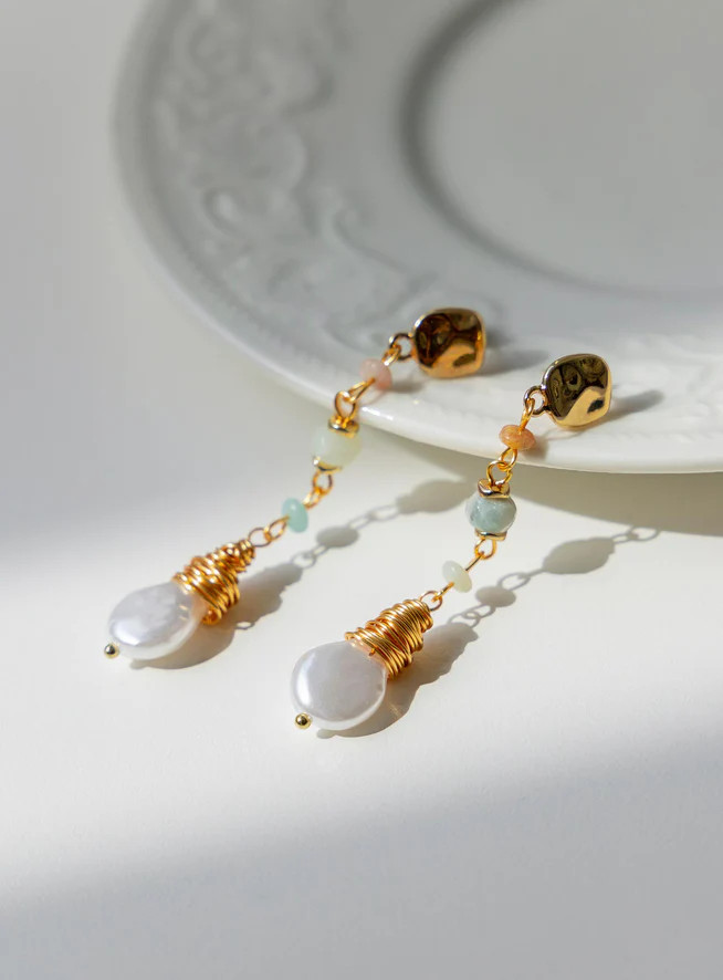 Lapira Drop Earrings Gold / Multi | Princess Polly US