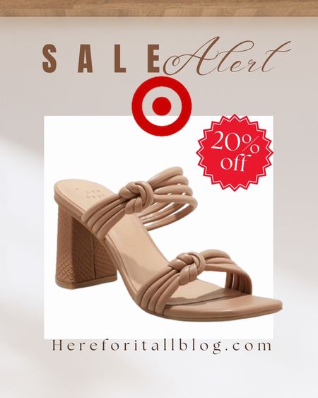 Target shoes on sale 20% off
This neutral heel is a top seller and has great reviews for comfort! (Reviews indicate some people sized up half a size)

#LTKFind #LTKsalealert #LTKshoecrush