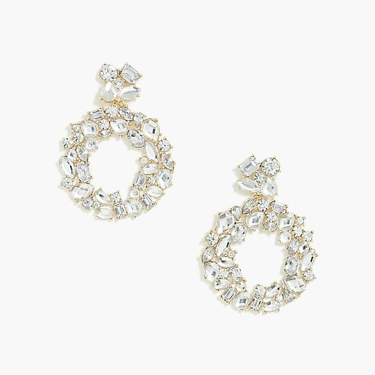 Crystal wreath earrings | J.Crew Factory