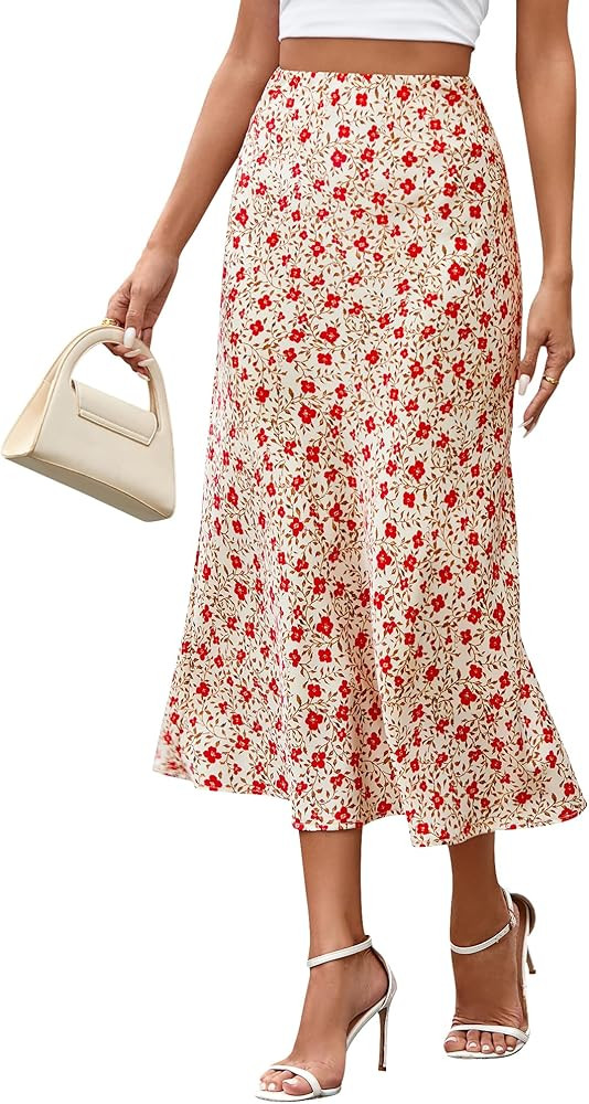 BTFBM Satin Skirts for Women Trendy 2026 Summer Fall | Amazon (US)