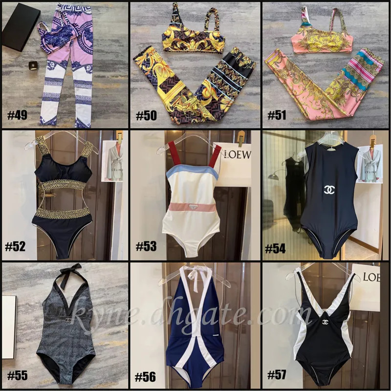 Dupe Fashion Clothing Brand Women's Swimsuit Swimwear Yoga Tracksuits Split Bikini One-piece Swim... | DHGate