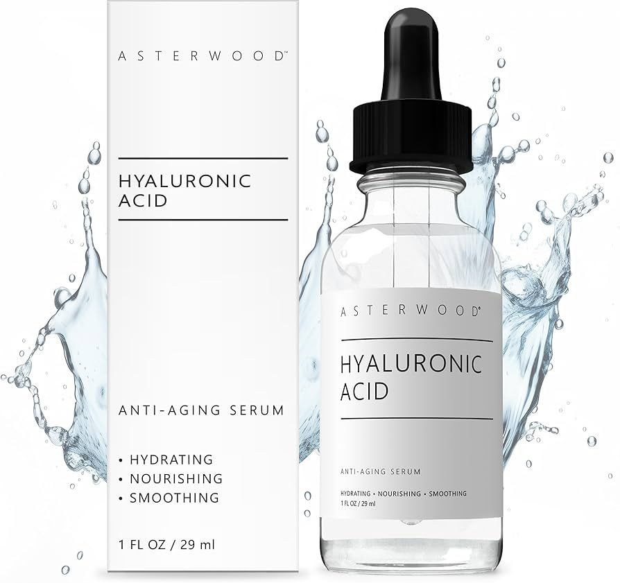 Asterwood Pure Hyaluronic Acid Serum for Face - Plumping, Anti-Aging & Hydrating - Fragrance-Free... | Amazon (US)