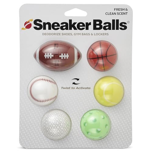 Sneaker Ball Shoe Odor Eliminator & Remover - Fresh, Clean Scent Blocks Odors - Twist-to-Activate - Compact & Durable - Fun, Colorful Designs - Ideal for Shoes, Gym Bags, Lockers, Sport, 6 Pack | Amazon (US)