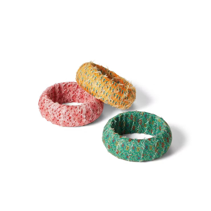 Mixed Prints Bangle Bracelet Set 3pc - RHODE x Target Pink/Red/Yellow/Green | Target