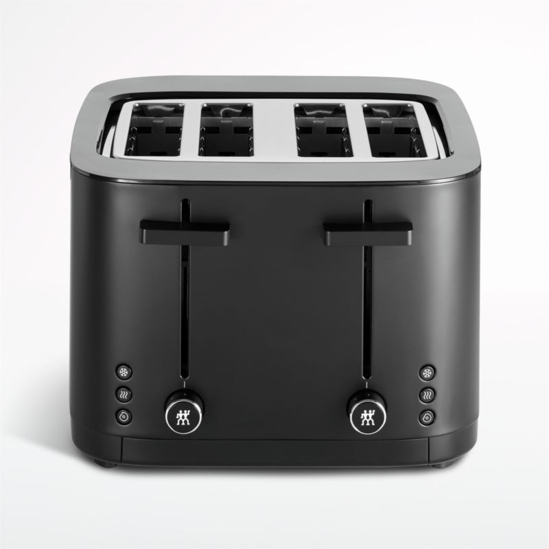 ZWILLING Enfinigy Matte Black 4-Slice Toaster + Reviews | Crate & Barrel | Crate & Barrel