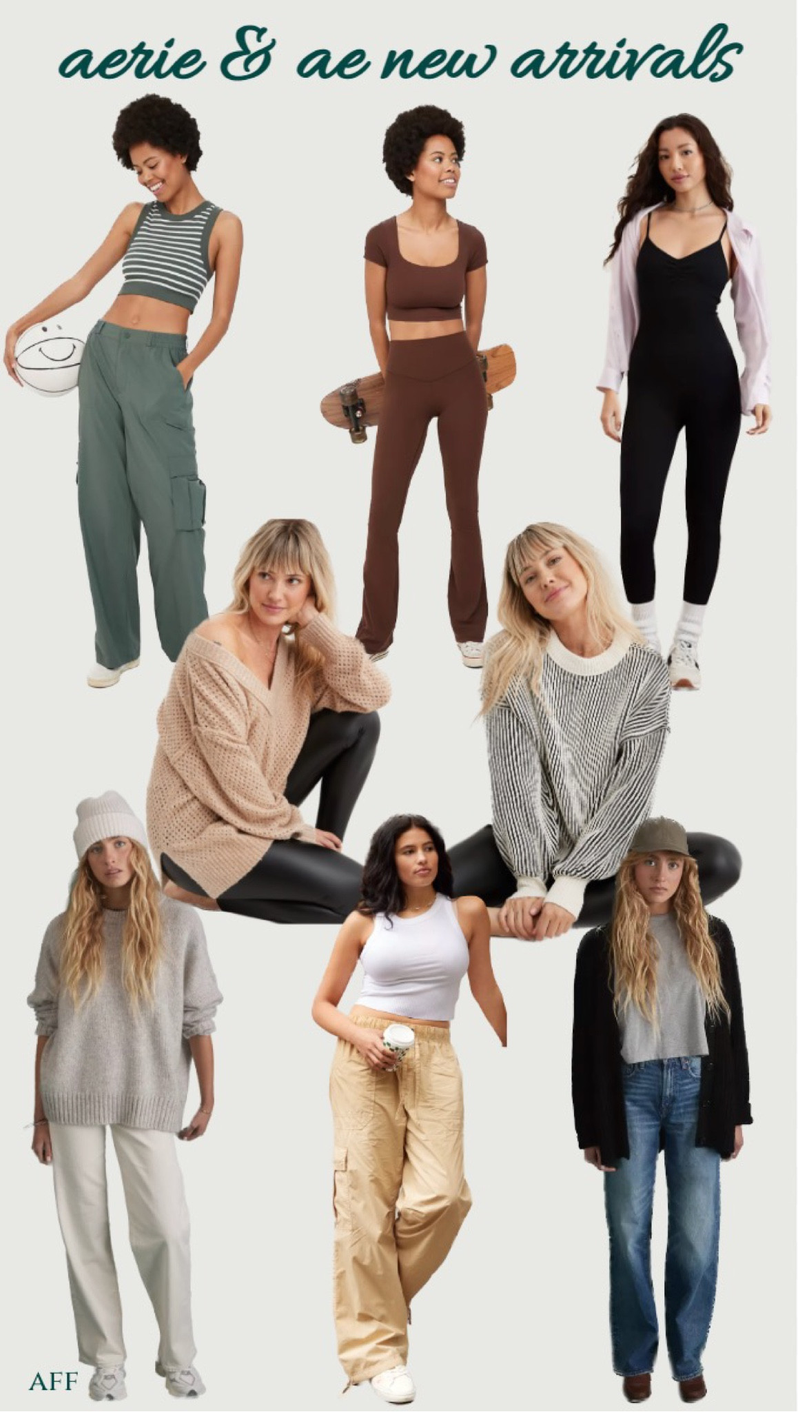aeire & American Eagle have the cutest new arrivals for fall! Linking some of my favorites here.🤍 ……………………….. crop top, square neck crop top, chocolate leggings, brown leggings, brown top, chocolate top, jumpsuit, oversized flannel, oversized sweater, chenille sweater, aerie sweater, American Eagle sweater, stovepipe jeans, American Eagle jeans, AE jeans, skater pants, cargo pants, crop top, crop tank, flare leggings, leather leggings, faux leather leggings, cardigan, oversized cardigan, velvet pants, corduroy pants, striped tank top, workout look, v neck sweater, high neck sweater, cozy sweater, striped sweater, soft sweater, matching set, brown matching set, green cargo pants, leggings look, leggings outfit, jumpsuit outfit, lululemon dupe, alo dupe, fall trends, fall outfits, fall looks, travel day outfit, travel look, travel outfit, travel day look, classic style, over 40 style, over 40 fashion, over 50 fashion, over 50 style, college outfit, college look, college style, back to school look, back to school outfit, fall outfit ideas, fall outfit inspo

#LTKtravel #LTKSale #LTKstyletip