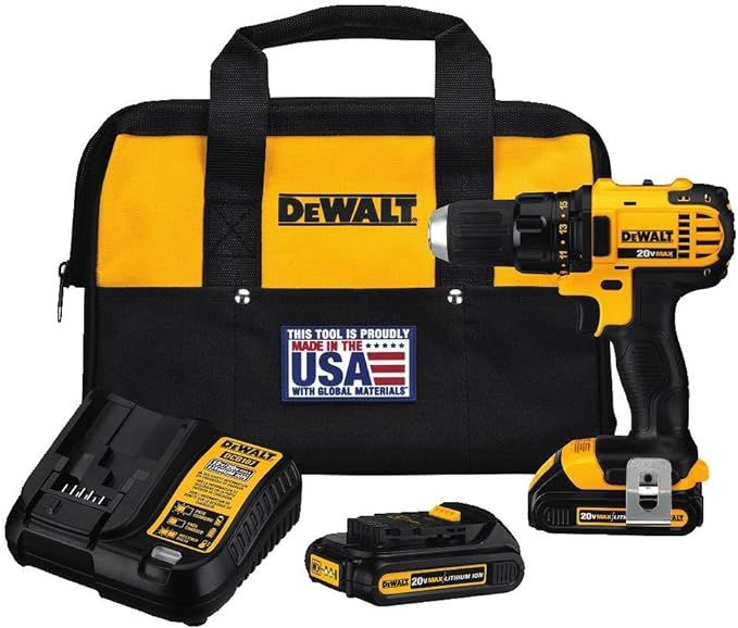 DEWALT 20V MAX Cordless Drill / Driver Kit, Compact, 1/2-Inch (DCD780C2) | Amazon (US)
