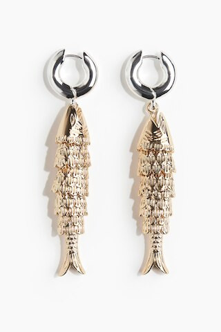 H & M - Ohrringe mit Fischanhänger - Gold - Damen | H&M (DE, AT, CH, NL, FI)