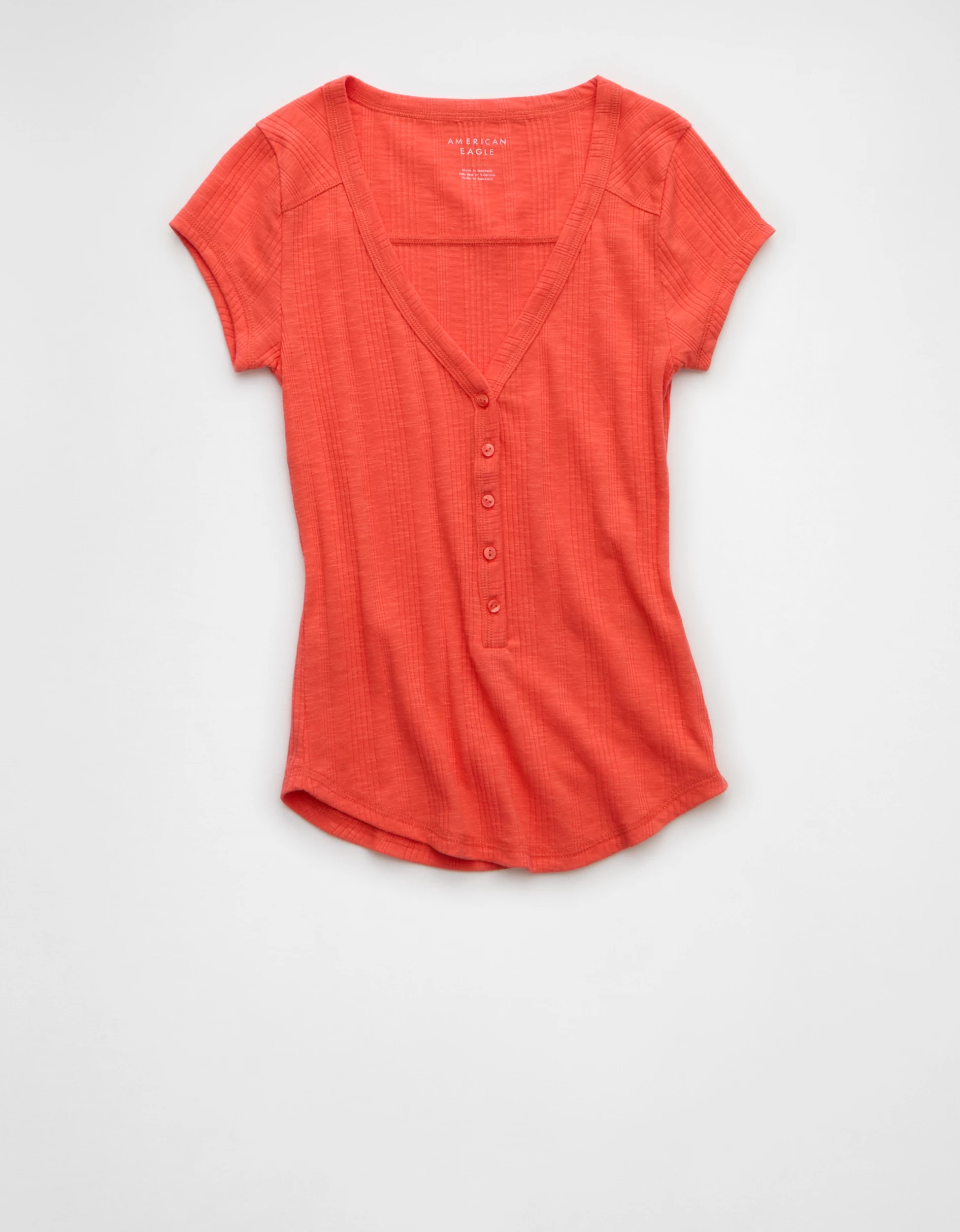 AE V-Neck Henley T-Shirt | American Eagle Outfitters (US & CA)