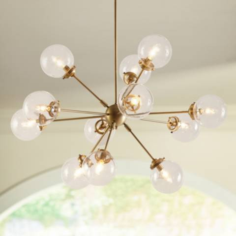 INK + IVY Paige 39 1/2" Wide Gold 12-Light Chandelier - #373D2 | Lamps Plus | Lamps Plus