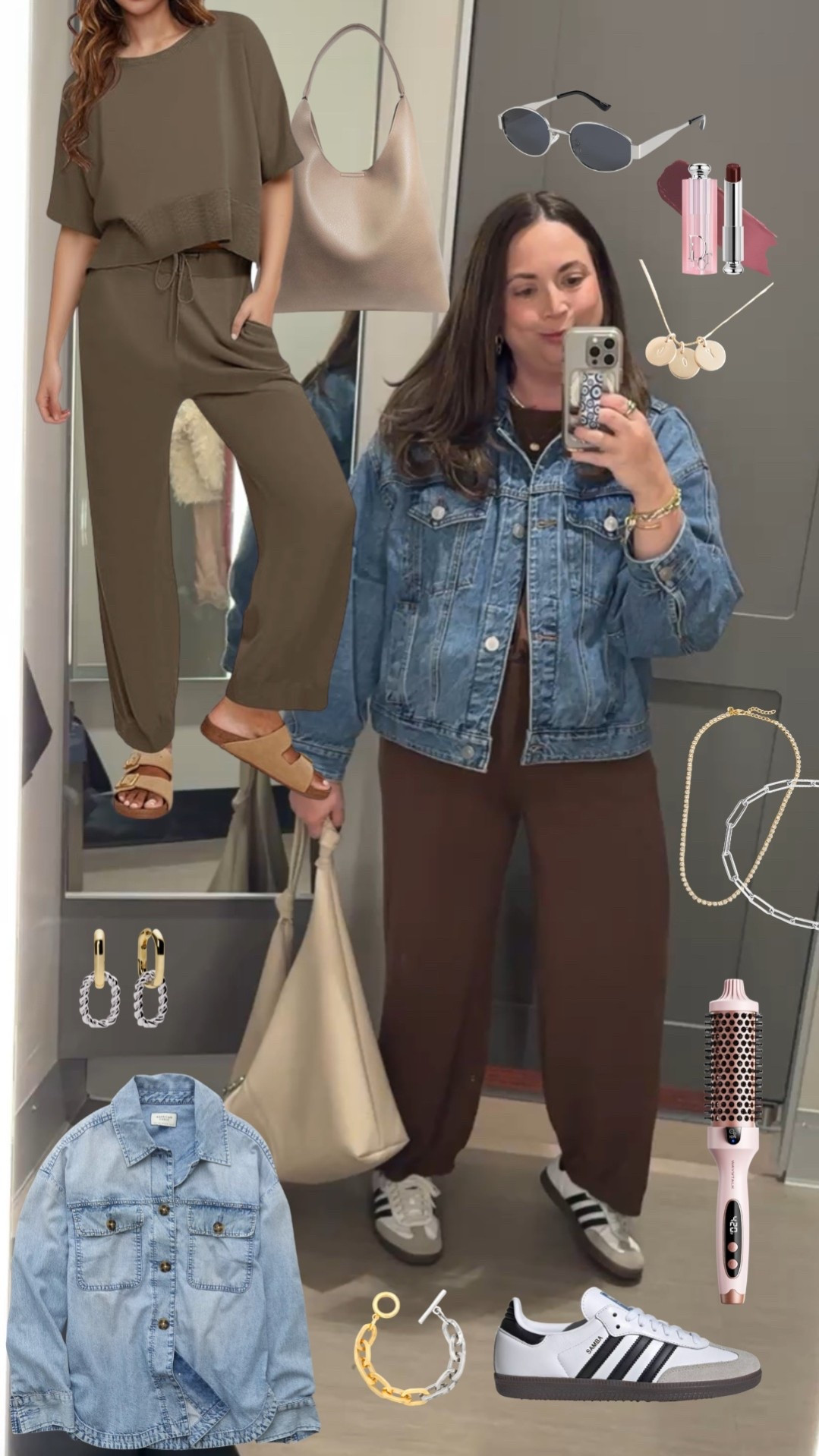 Easy Transitional Fall Look You Can Wear Anywhere!

Lounge set, sambas, two tone jewelry, tennis necklace, beige handbag, denim jacket, blowout brush


#LTKOver40 #LTKFindsUnder100 #LTKMidsize