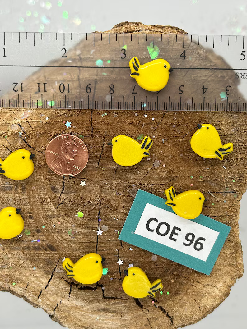 COE 96 Fused Glass Bird Enhancements, Oceanside Glass, 8 to 10 Piece Pack - Etsy | Etsy (US)