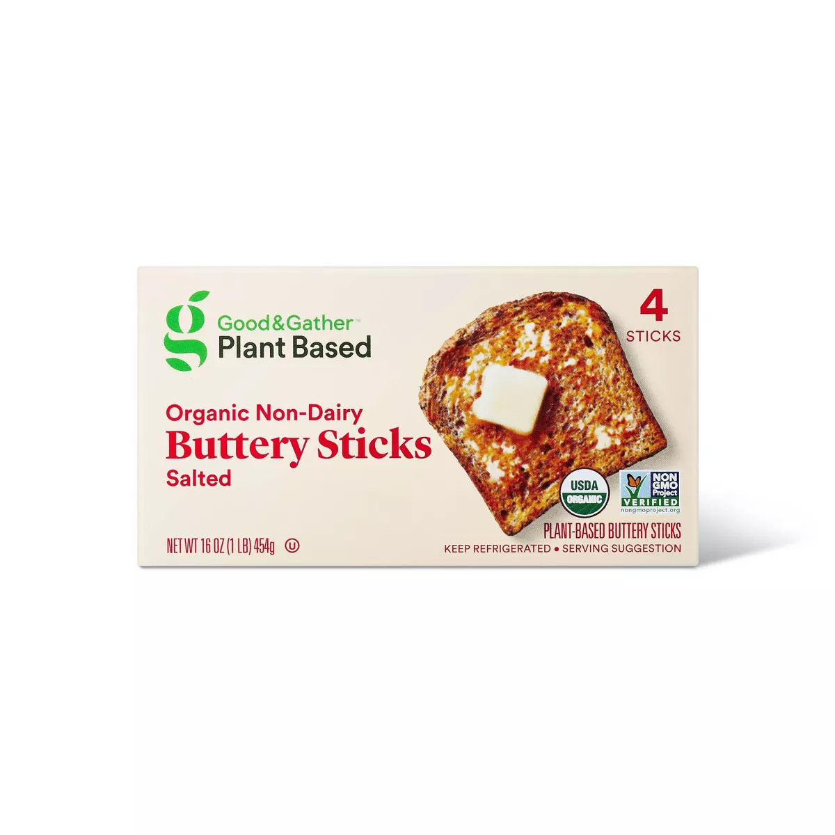 Plant Based Organic Non-Dairy Salted Buttery Sticks - 16oz/4ct - Good & Gather™ | Target