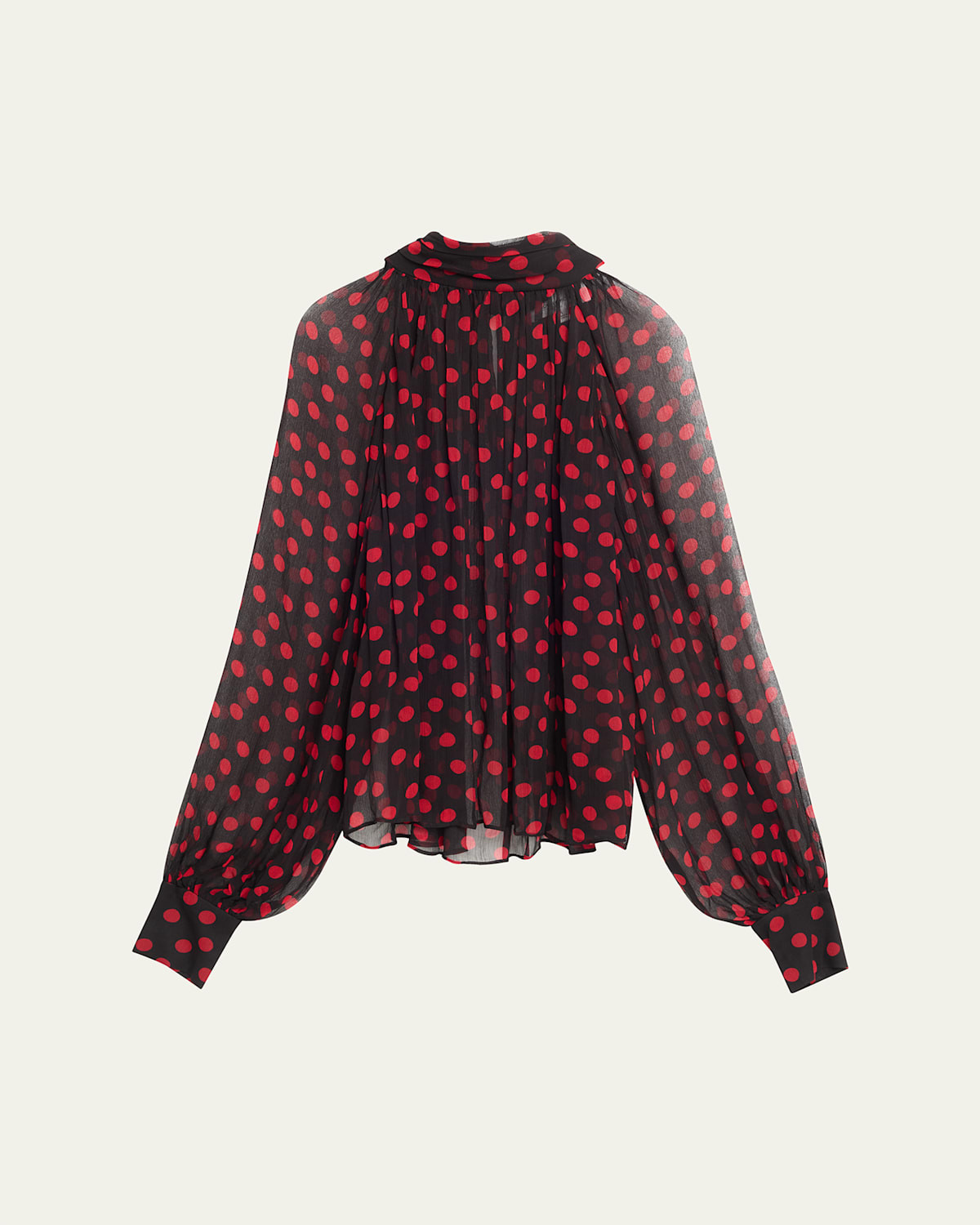 Zenia Sheer Polka-Dot Top | Bergdorf Goodman