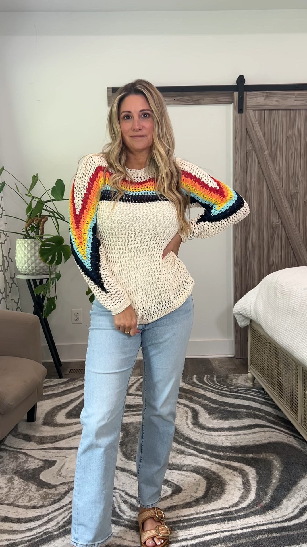 Absolutely love this retro sweater! It's so easy to style with jeans or skirts, and I should have sized up for this to get that baggy vibes. It's also see-through, so you might want to put on a tank top underneath, or you can wear it as is.
#summerlook #vintageoutfit #easytowear #everydaystyle

#LTKSeasonal #LTKStyleTip #LTKU