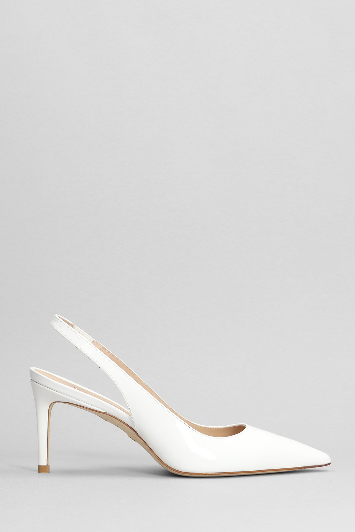 Stuart Weitzman Stuart 75 Pumps In White Patent Leather | Italist.com US