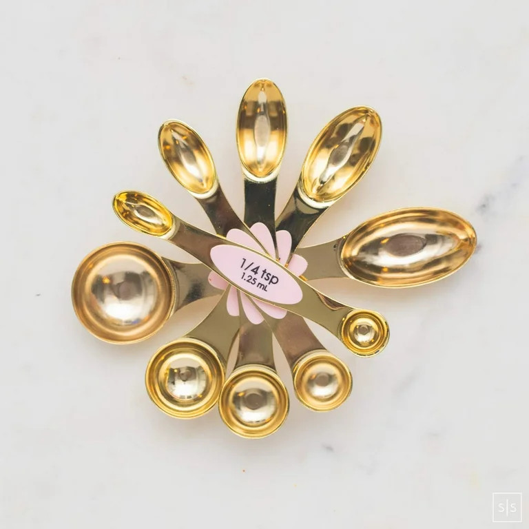 Styled Settings Gold & Pink Stainless Steel Magnetic Measuring Spoons Set | Walmart (US)