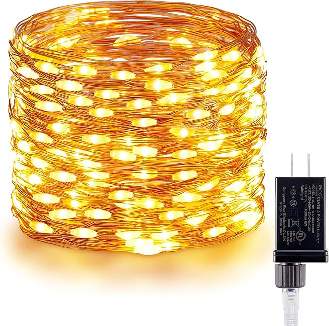 Christmas Twinkle Lights, 72 Ft 200 LED Twinkle String Lights, Fairy Light with Plug in, Copper W... | Amazon (US)