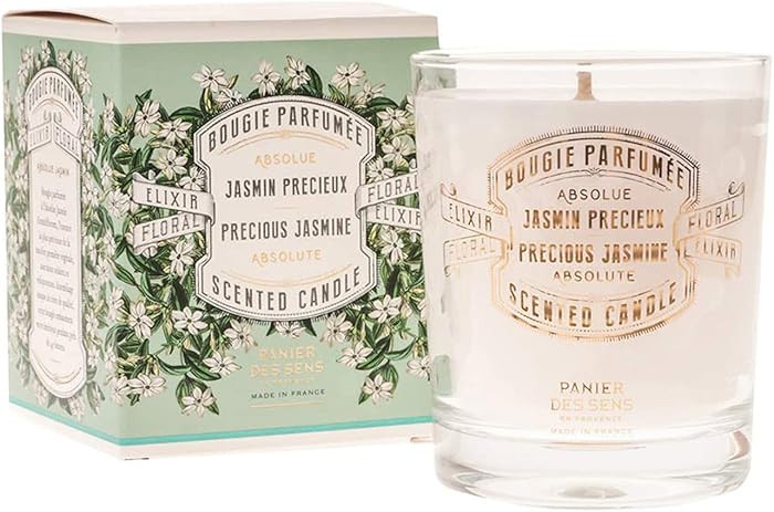 Panier des Sens Jasmine Candle - Hand-Poured in Provence, France - Long Lasting Scented Candles -... | Amazon (US)