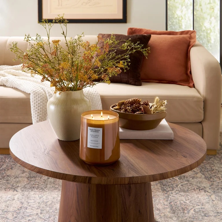 Better Homes & Gardens Farm Apple Pumpkin Scented Cotton 5-Wick Glass Jar Candle 100oz. | Walmart (US)
