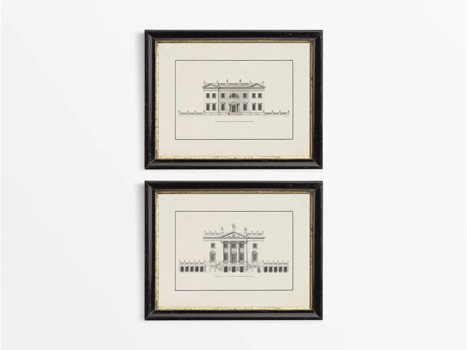 Set of Two Vintage Country House Architectural Drawings, Neutral Sketch Art, Rustic Antique Wall ... | Etsy (Global)