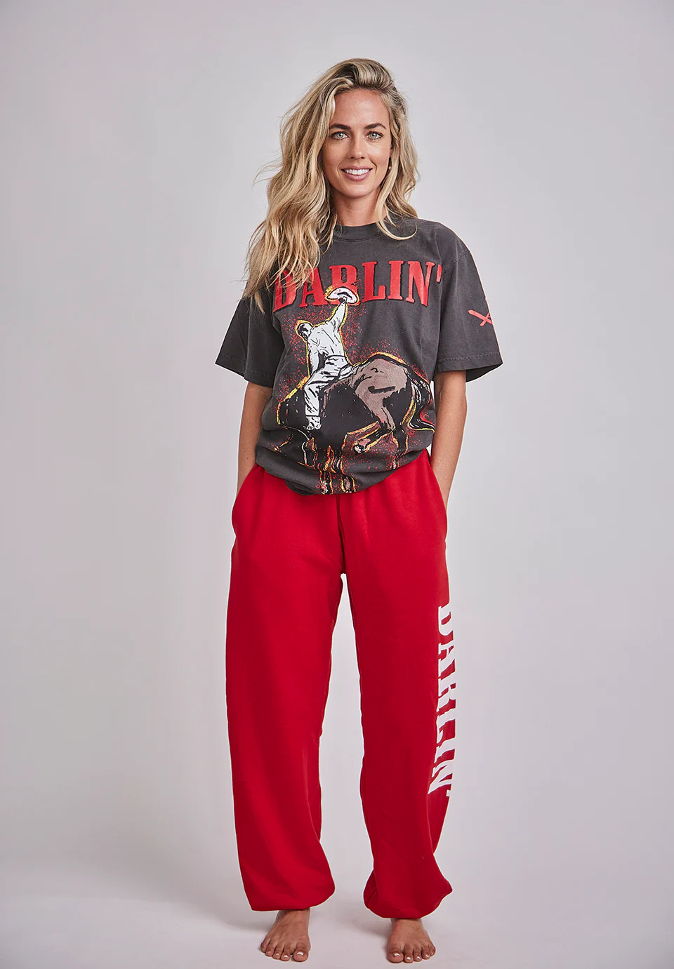 LET 'EM BUCK Short Sleeve - Charcoal | Darlin'