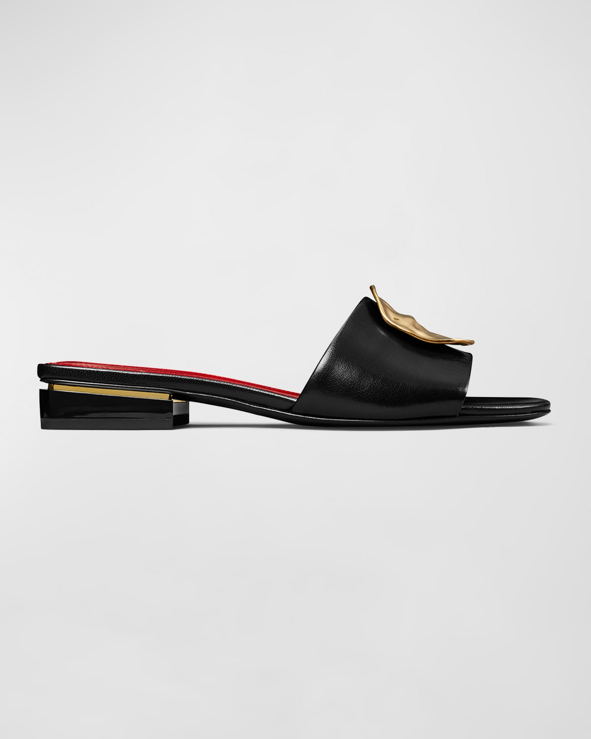 Patos Disc Leather Slide Sandals | Neiman Marcus