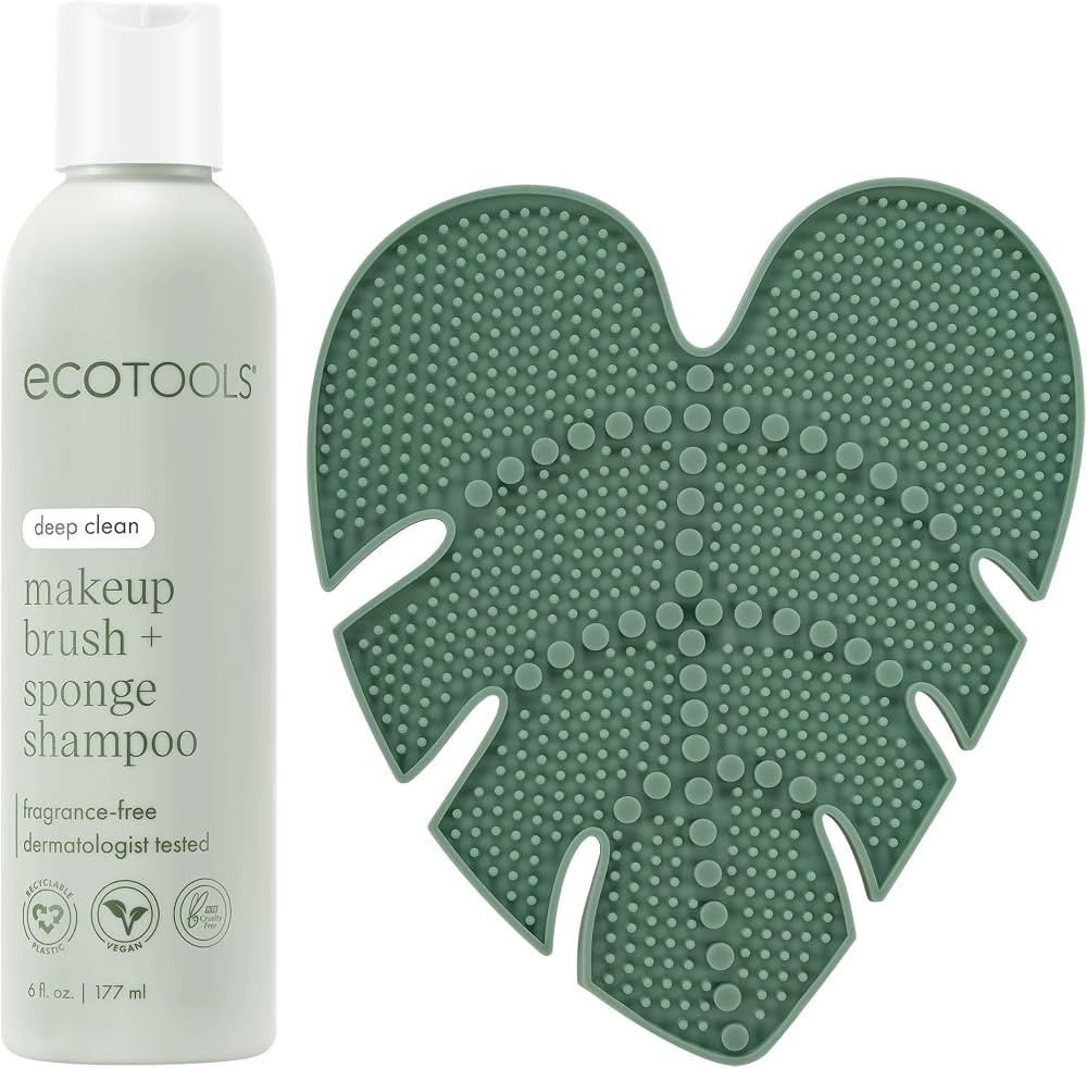 EcoTools Brush Cleaner Mat + Deep Clean Shampoo Bundle, 2 Piece Set | Amazon (US)