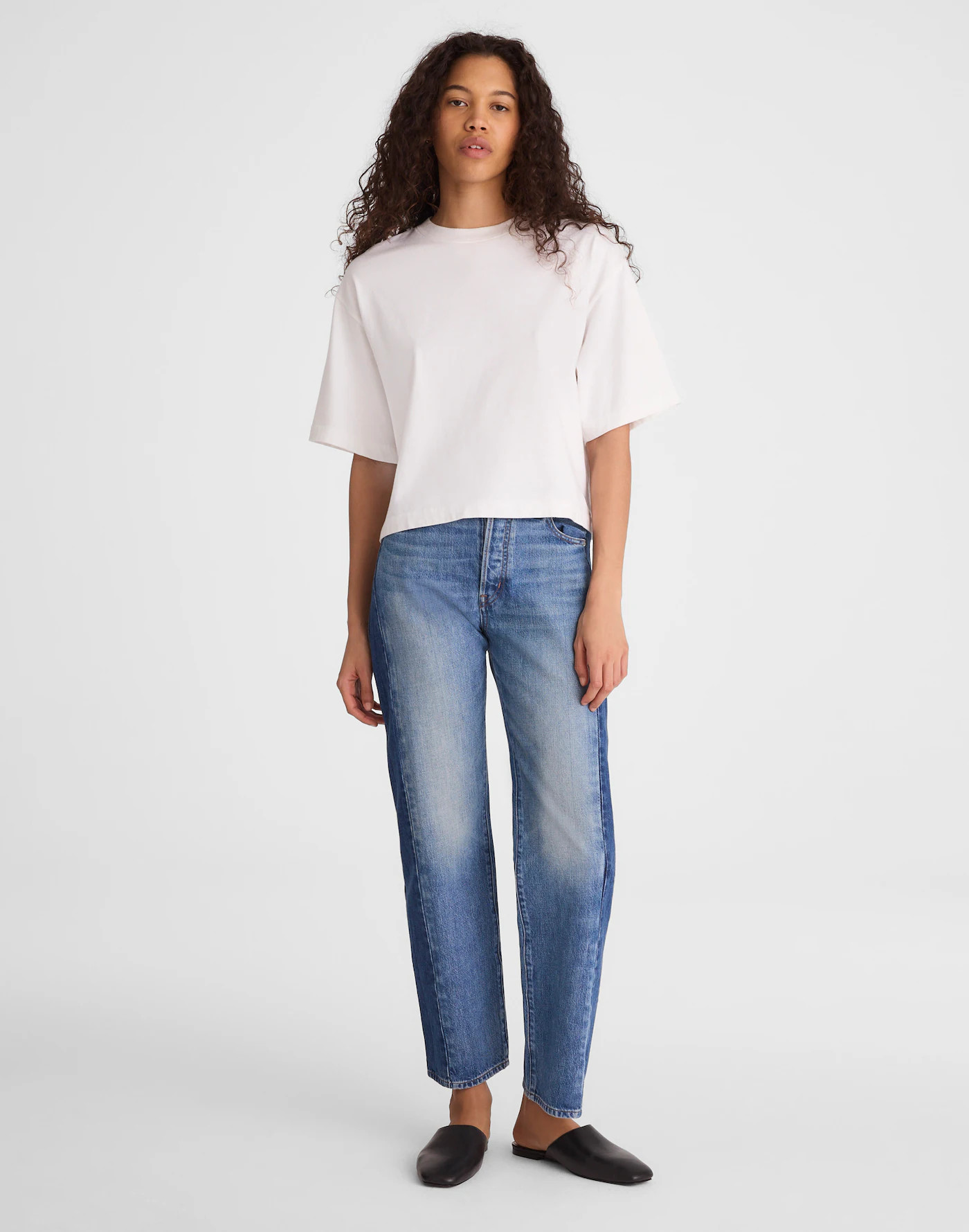 The Boxy Crop Tee in Allday Jersey | Madewell