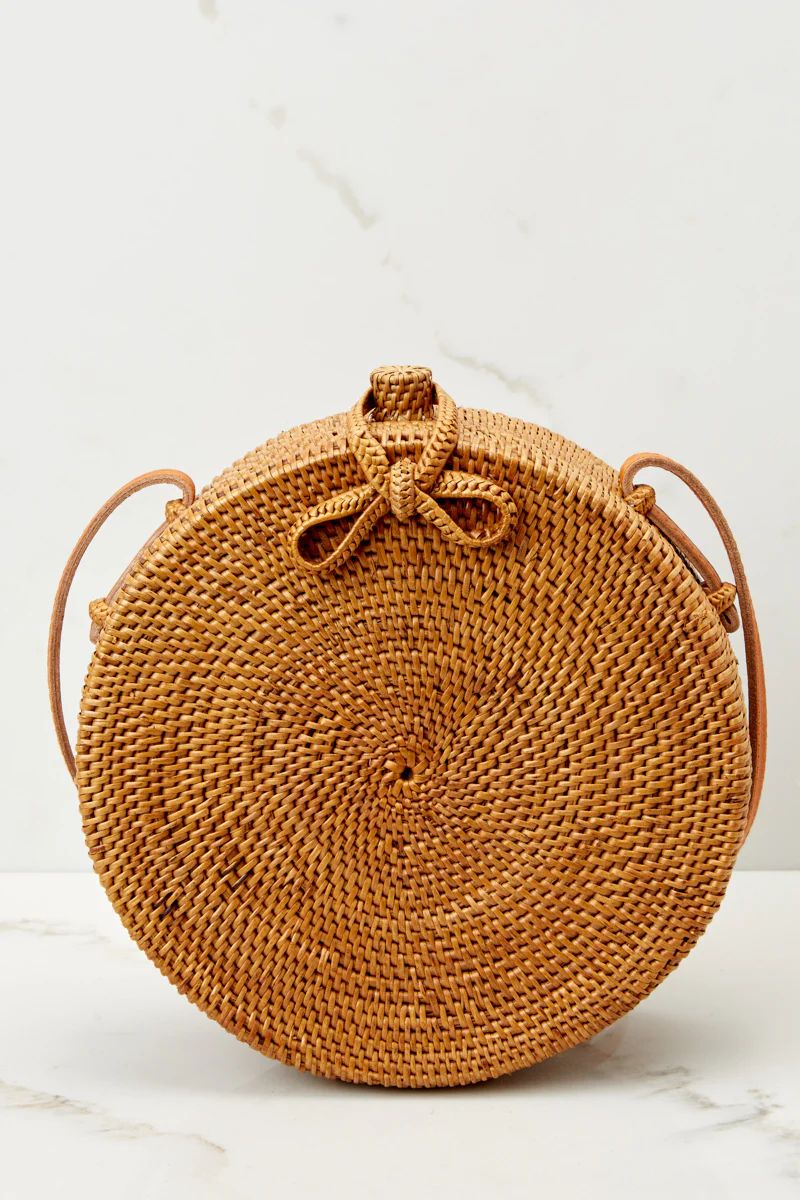 Must Have Brown Round Purse | Red Dress 