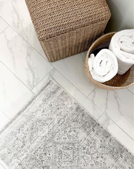 Bathroom runner, bathroom rug, washable rug, patterned rug 

#LTKHome #LTKStyleTip #LTKFindsUnder50