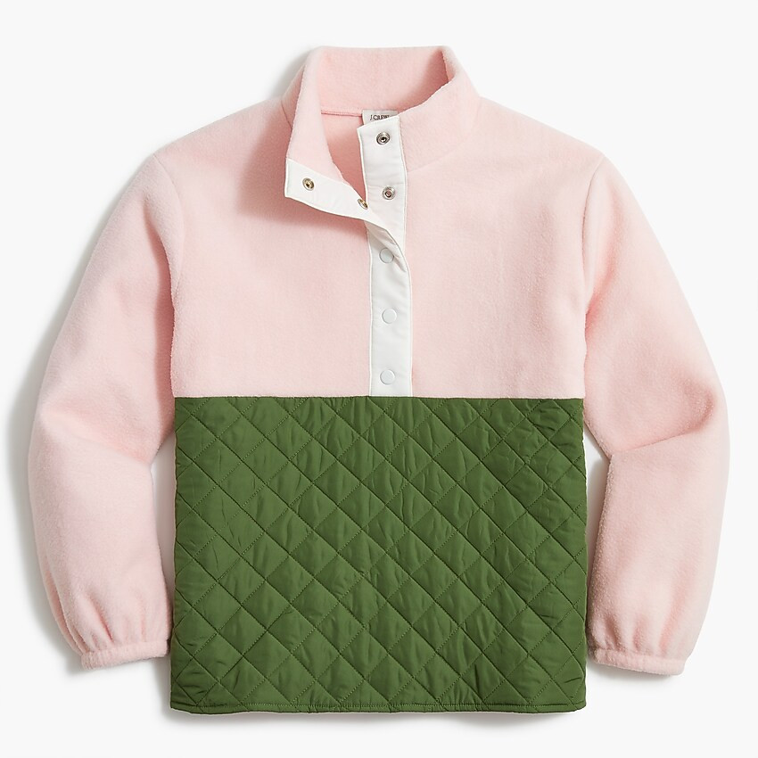 Quilted sherpa half-zip | J.Crew Factory