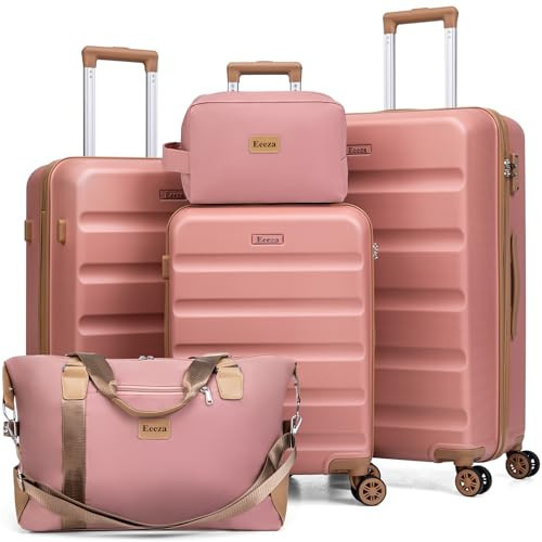 Eeeza Luggage Sets 5 Piece, Suitcases with Wheels,ABS Hard Case Luggage with TSA Lock Spinner Wheels,Carry On Luggage Set (20/24/28 Inch) | Amazon (US)
