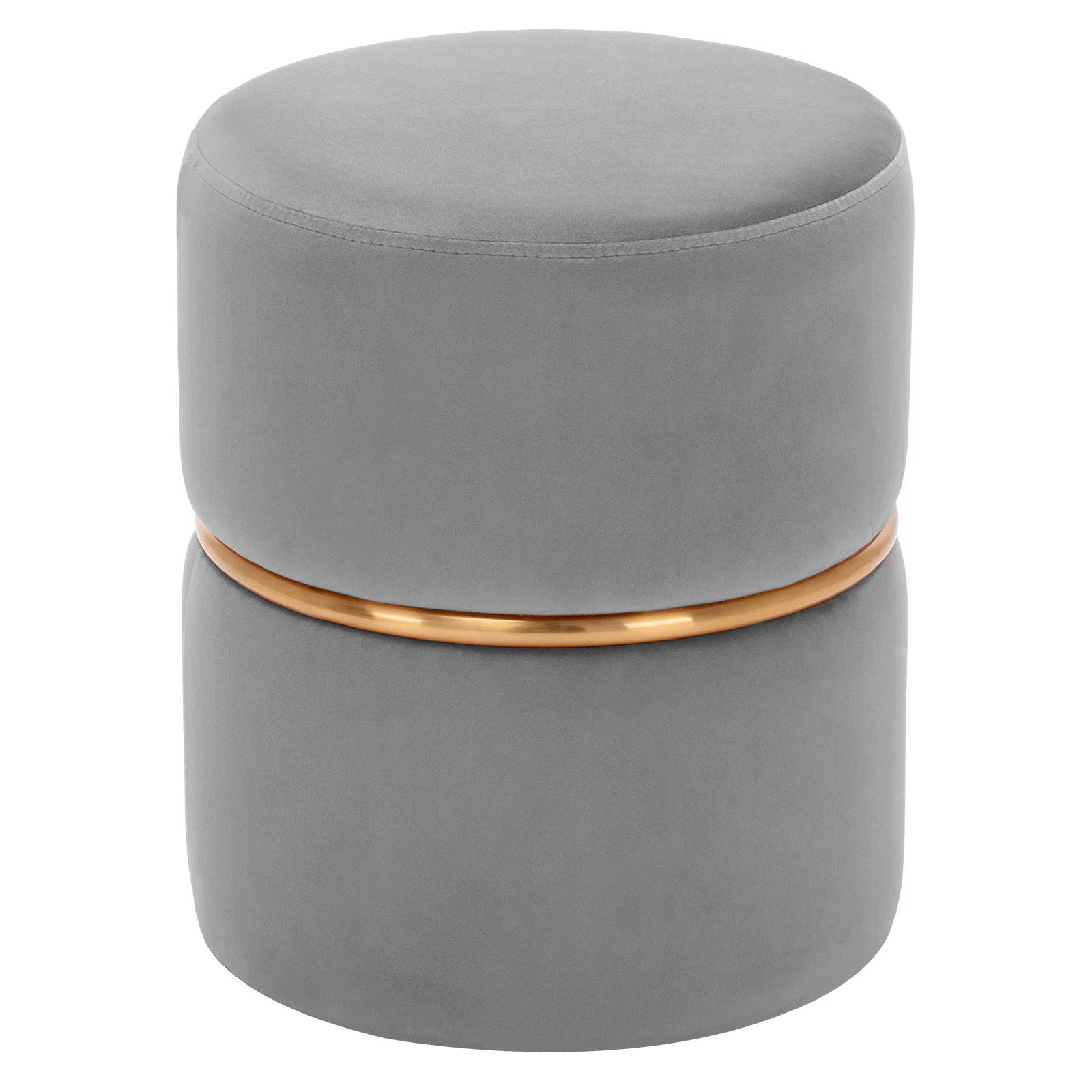 Celynn 14" Wide Velvet Round Standard Ottoman | Wayfair Professional