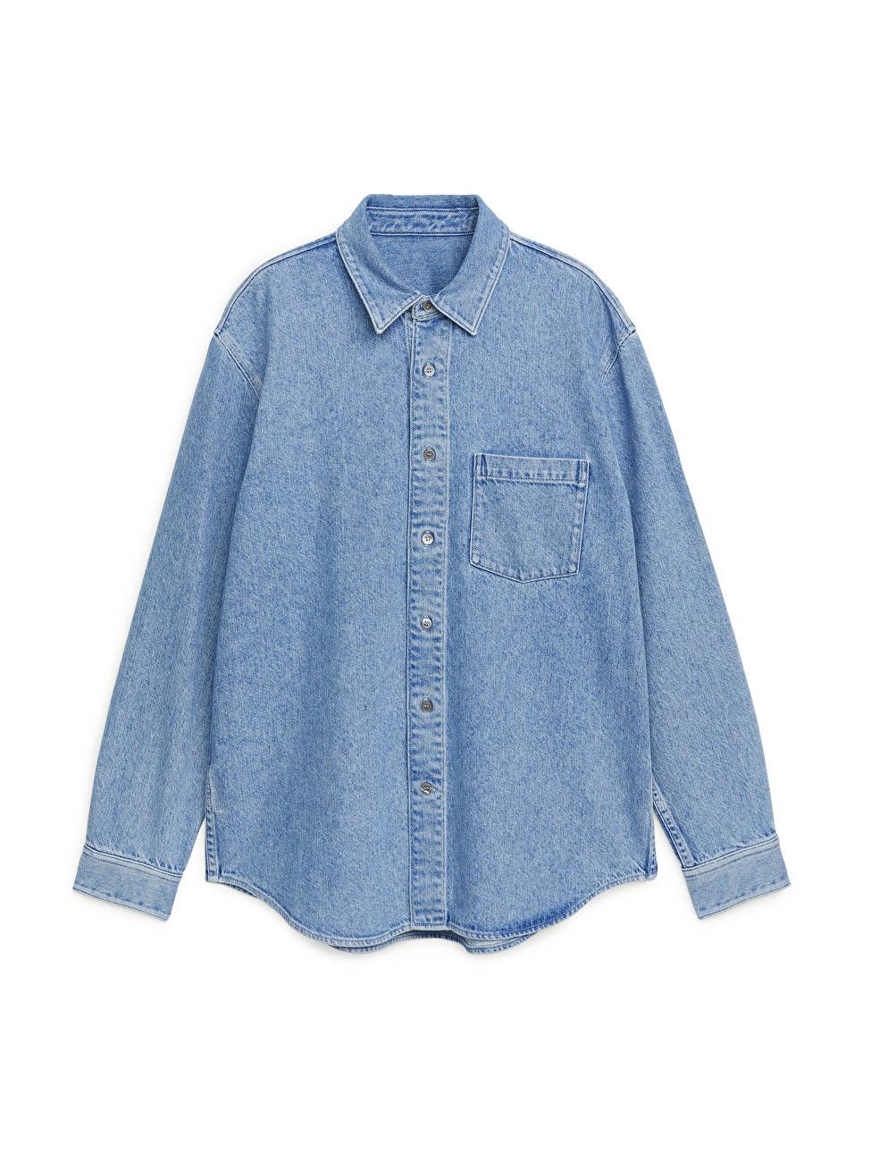 Relaxed Denim Shirt - Mid Blue - ARKET GB | ARKET