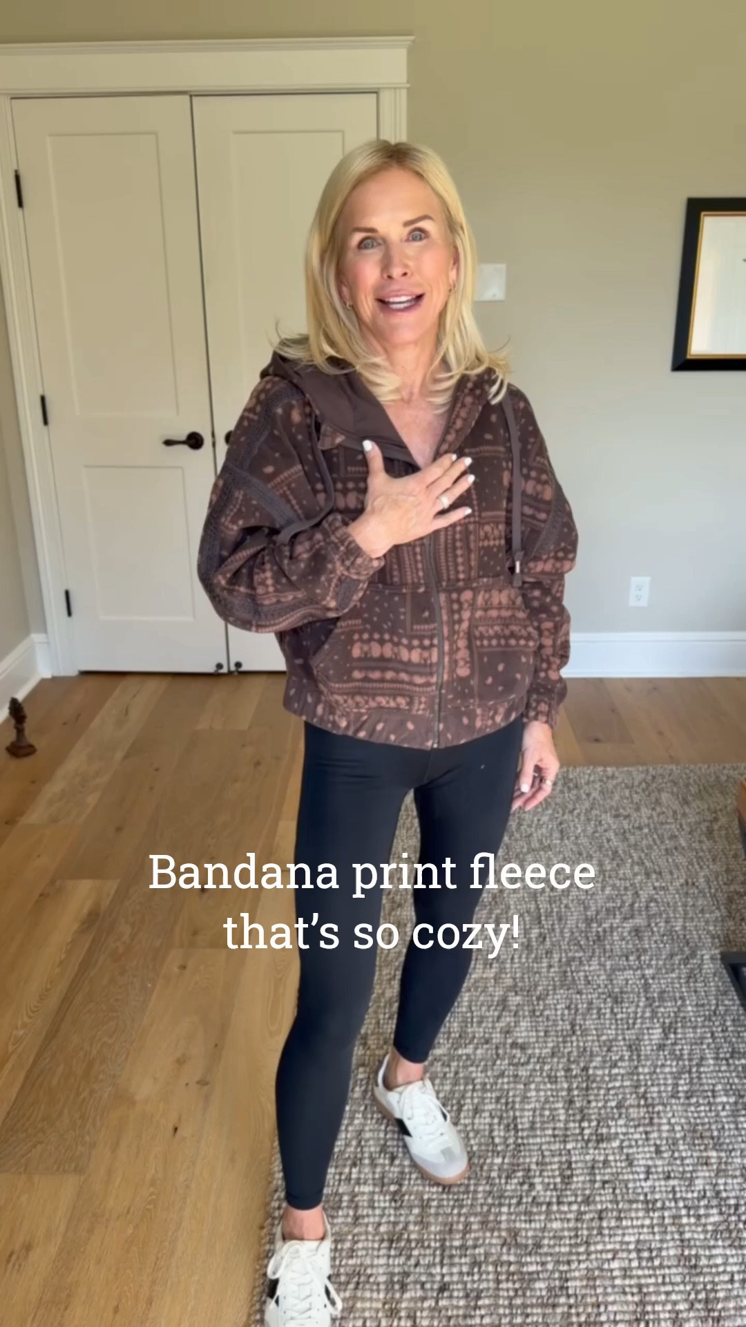 I love to layer and I love a fleece in the cooler weather! This bandanna print is just enough trend, but still a classic style. Love the deep pockets and the hood!

#LTKootd #LTKdayinmylife #LTKfitnessgoals