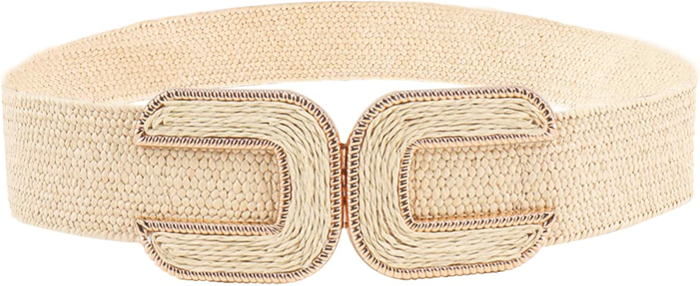 TOPACC Women's Fashion Elastic Belt for Dress Stretchy Wide Waist Cinch Belt | Amazon (US)