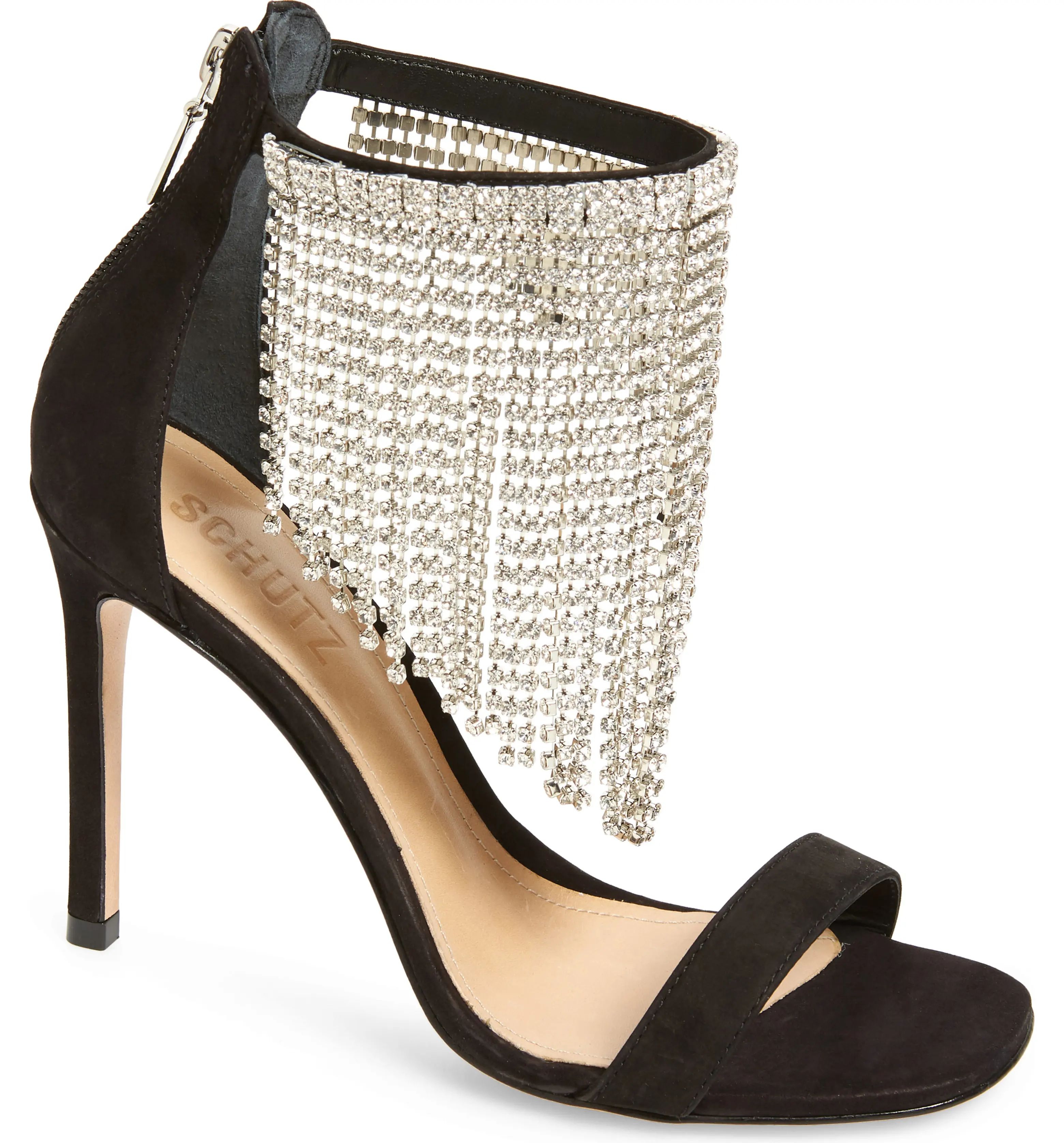 Schutz Lory Crystal Fringe Sandal (Women) | Nordstrom | Nordstrom