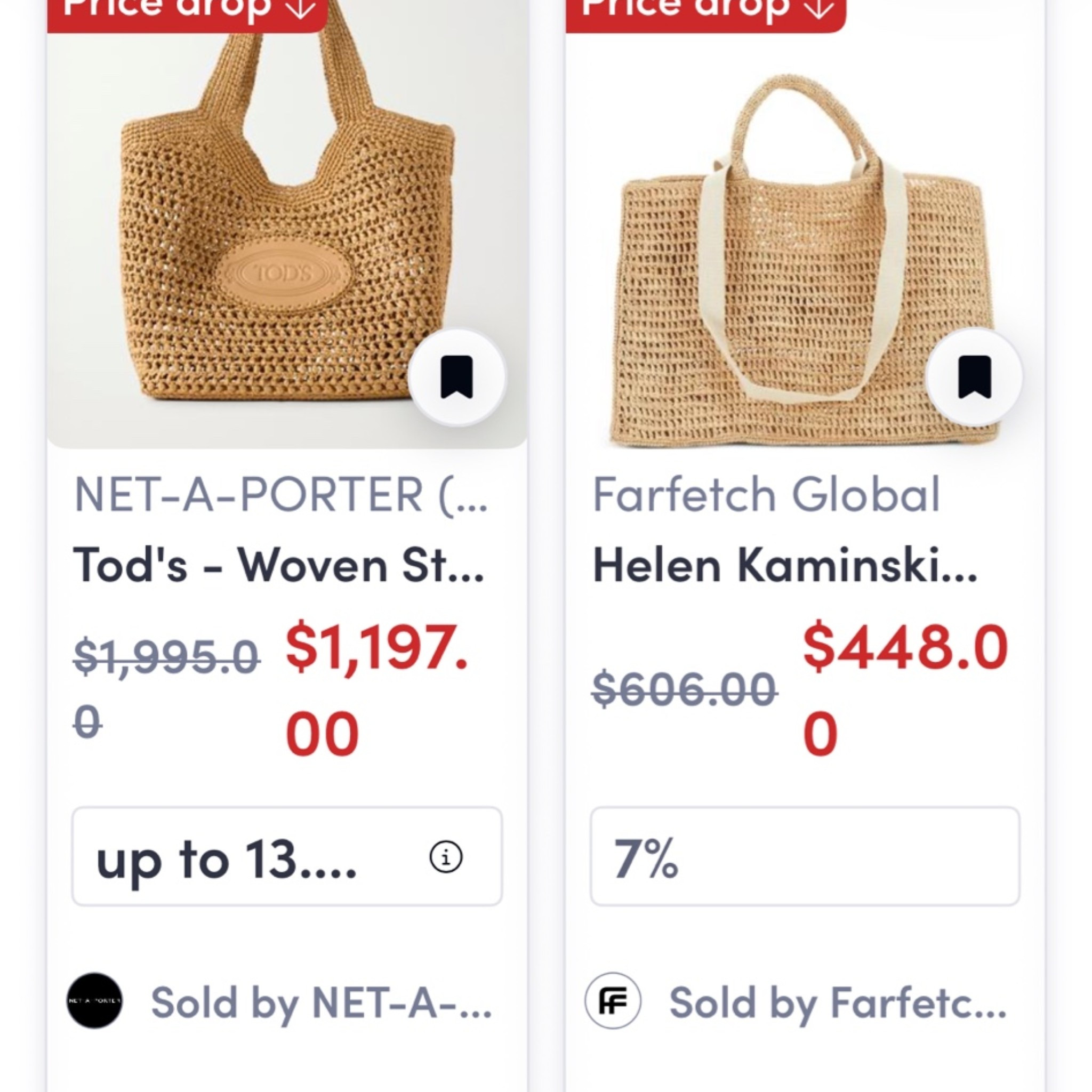 Shop a variety of woven totes.
