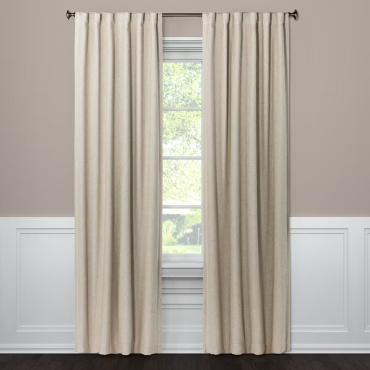1pc 50"x95" Blackout Aruba Window Curtain Panel Brown Linen - Threshold™ | Target