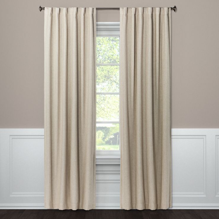 1pc 50&#34;x95&#34; Blackout Aruba Window Curtain Panel Brown Linen - Threshold&#8482; | Target