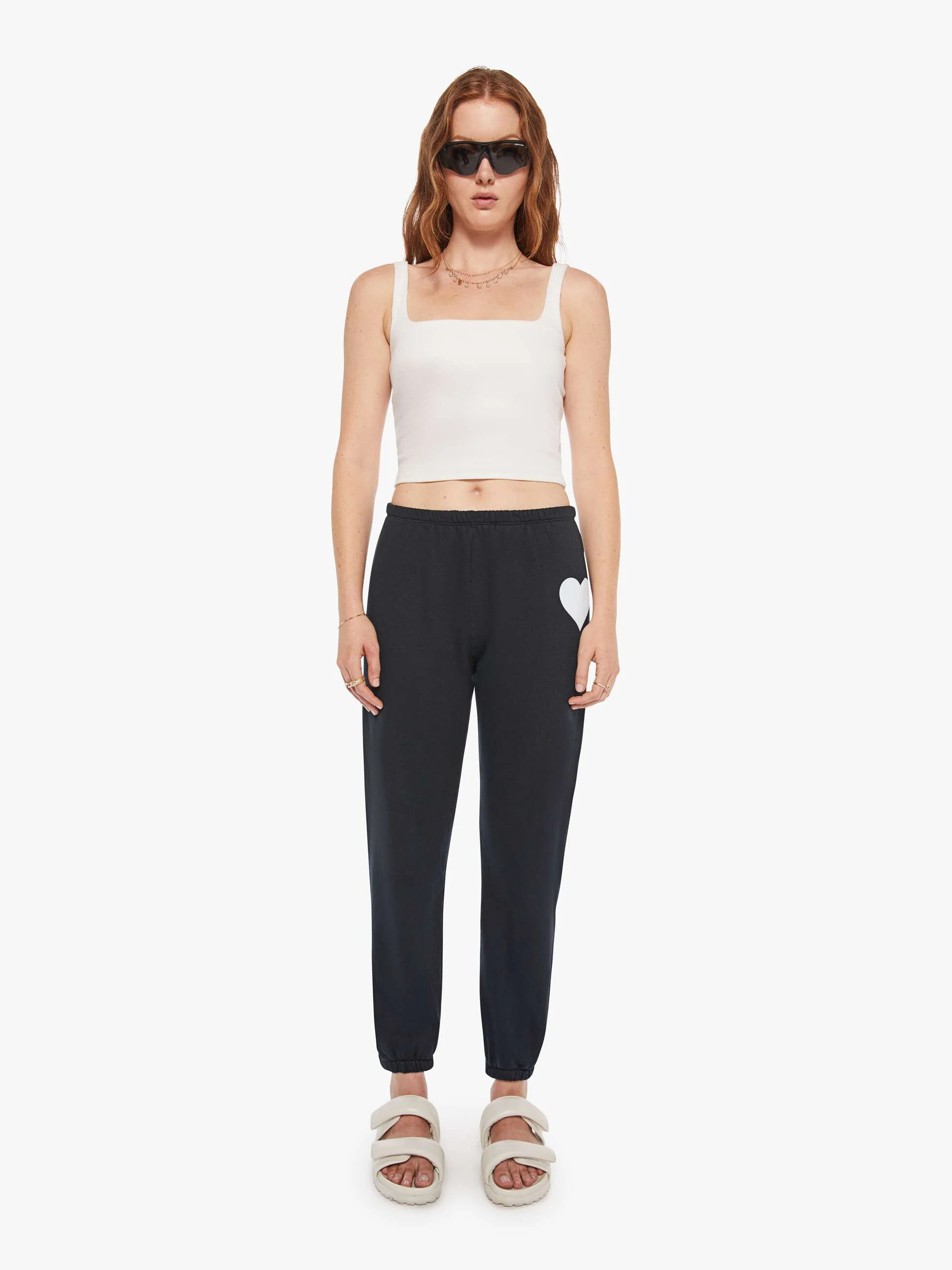 SPRWMN Heart Sweatpant - Black | Mother Denim
