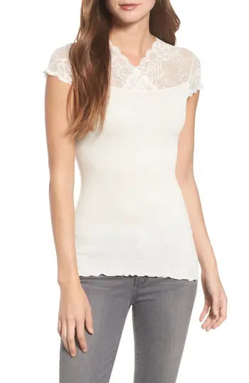 Women's Rosemunde Brigit Lace Yoke Tee | Nordstrom
