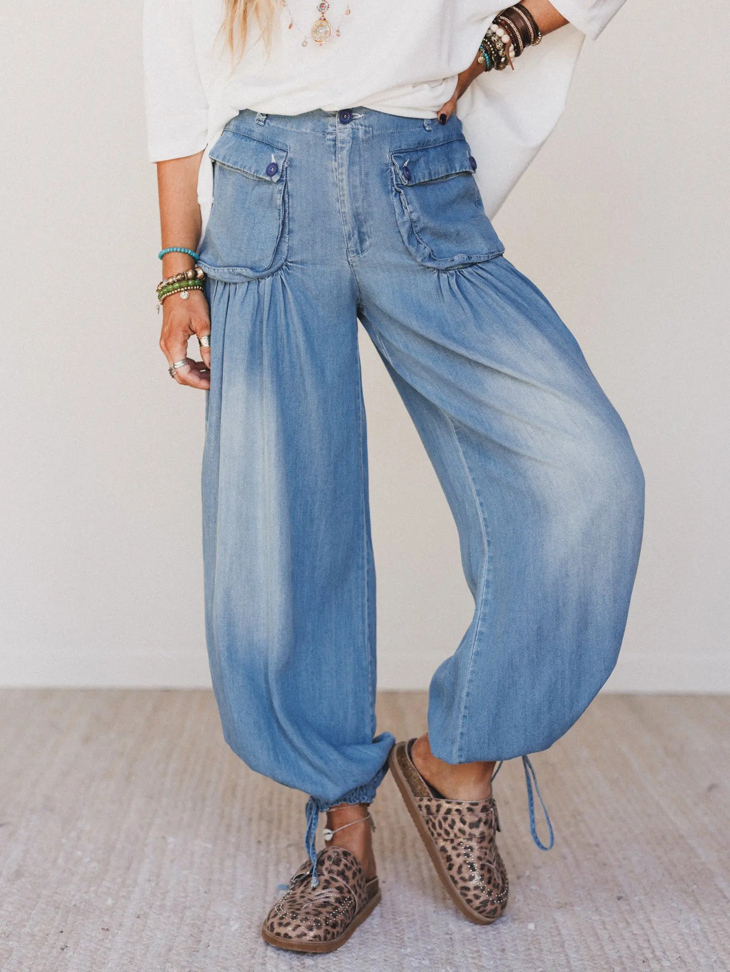 East Bay Loose Fit Cargo Jeans — Three Bird Nest | Three Bird Nest