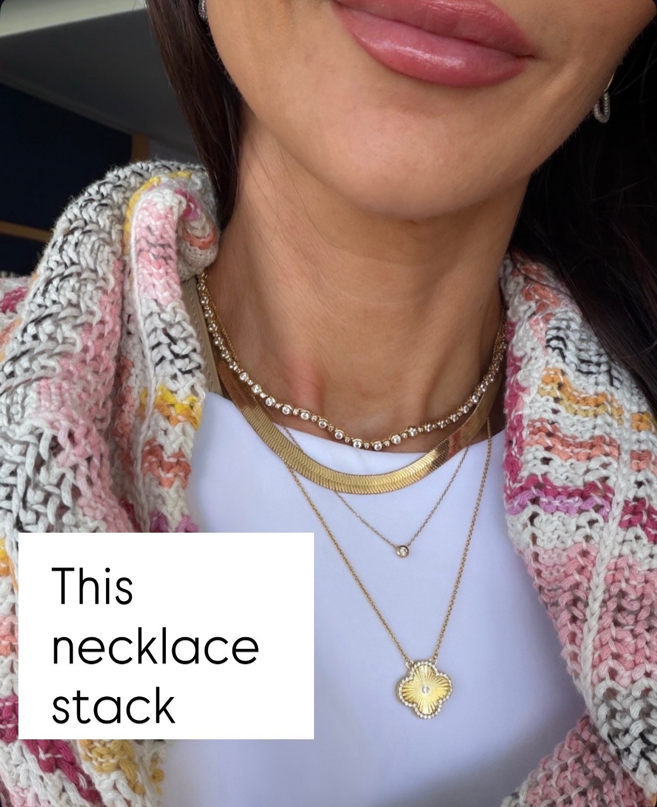 My recent everyday necklace stack, gold jewelry, simple jewelry, gifts for Mother’s Day, Annabrstyle 

#LTKOver40 #LTKootd #LTKSeasonal